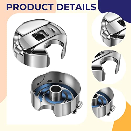 Leifide 4 Pieces Stainless Steel Bobbin Case Compatible With Juki Ddl-5550 Ddl-8100 Ddl-8300 Ddl-8500 Ddl-8700 Single Needle Sewing Machine For Front Loading #TOP2