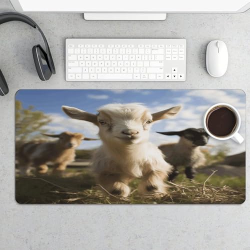 Cute Goat1 Desk Pad con base de goma miniatura 5