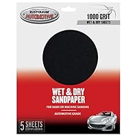 Rust-Oleum Automotive 1000 Grit Wet and Dry Sandpaper 5 Sheets