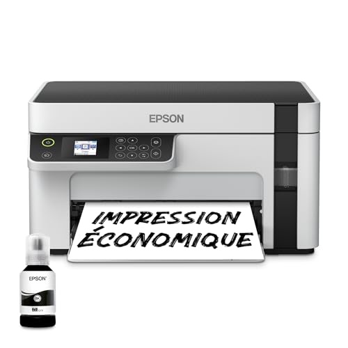 EPSON EcoTank ET M2120 | Imprimante multifonction Réservoir haute capacité Économisez jusqu'à 200€ 15ppm sans fil impression mobile économe en énergie recharge facile 1440x720 DPI