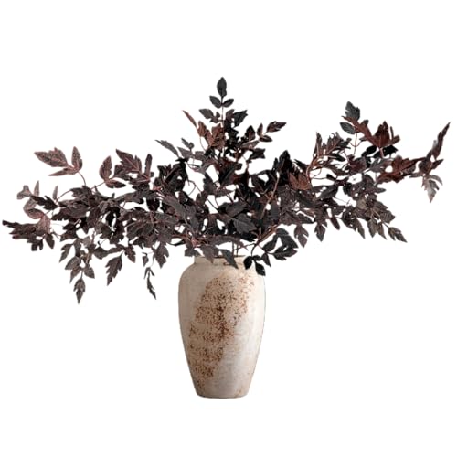 Avoik Lot de 3 plantes artificielles décoratives d'automne - Feuilles d'automne - 80 cm - Branches décoratives - Plante artificielle pour Thanksgiving, Halloween, fête d'automne, table de maison