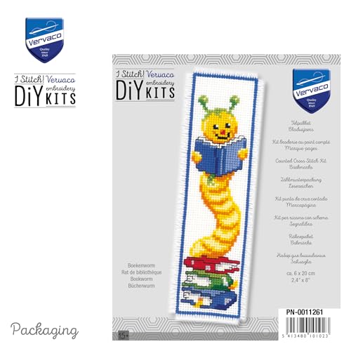 Image of Vervaco Bookmark kit Bookworm