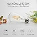 Vintage LED Edison Bulbs 60 Watt Equivalent 6W Dimmable LED Filament Light Bulb 600 Lumen Soft White 2700K ST64 Antique E26 Medium Base for Decorate Bedroom Office 4-Pack by Seaside village
