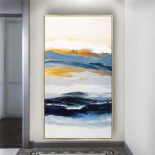 Peinture sur toile 50x100cm haut de gamme au design moderne et cadre doré