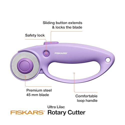 Cutter rotatif de couture Fiskars 45mm pour couper le vinyle et patchwork