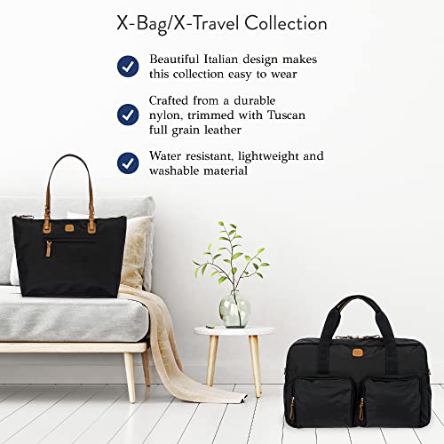 Bric's Usa Luggage Model: X-Bag/ X-Travel |Size: 18 "Boarding Duffle W/Pockets | Color: Black #TOP3