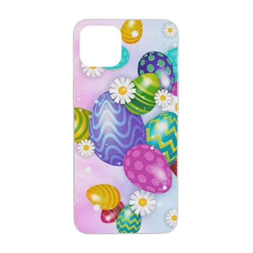 Rosihode Case For Iphone 13, Happy Easter Bunny And Eggs Silicone Gel Rubber Phone Case For Iphone 13 Shockproof Anti-Scratch Full Body Protective Case Cover For Women Men Boys Girls #TOP4