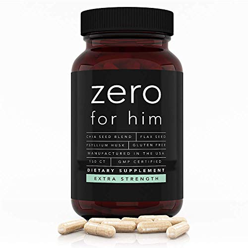 Extra Strength Zero for Him 150 Caps, Dietary Fiber Supplement, 1500mg Vegan Fiber