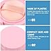 FOMIYES Small Clamshell Cosmetic Case with Mirror Travel Loose Powder Box Compact Portable Makeup Powder Container for Daily Use