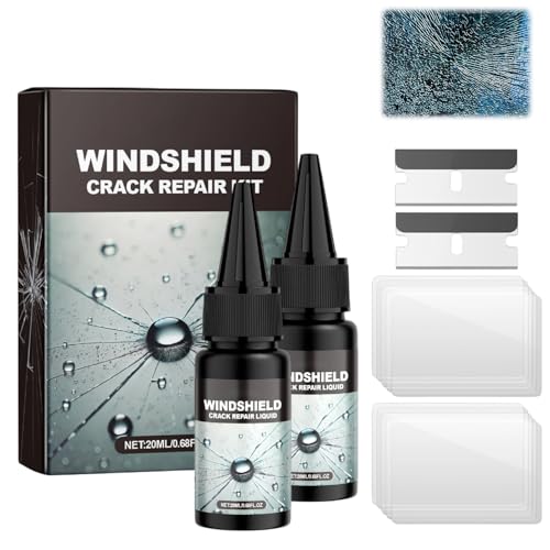 Traboto 2026 Liquido riparazione parabrezza – Kit 2 pezzi da 20 ml