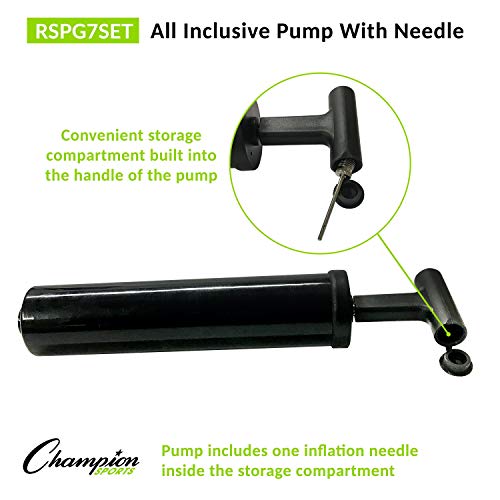 Champion Sports Scoop Ball Set & Rspg7Set Playground Ball Set: Six 7 Inch Rhino Skin Soft Inflatable Balls Includes Storage Bag And Pump #TOP6