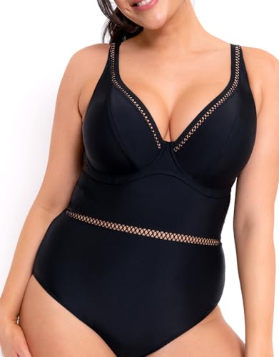 Curvy Kate First Class Plunge Swimsuit Black 42E