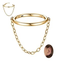 Gold Hoop with 1 Chain