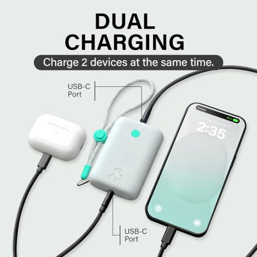 Image of Nimble Champ Portable Charger, 10000mAh Power Bank Fast Charging, 20W Dual USB-C Battery Pack with Cable, Travel Essential Power Bank for iPhone Galaxy Tablet iPad MacBook