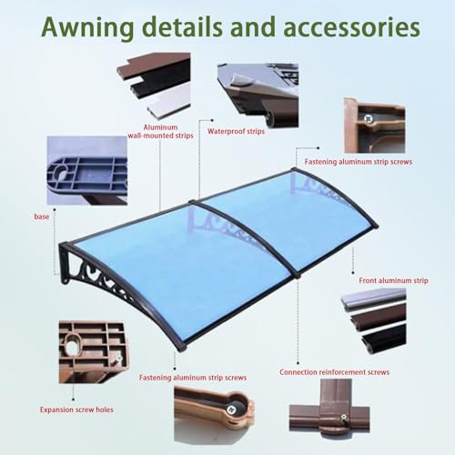 Toldos para exteriores con diseño de drenaje y panel transparente 5