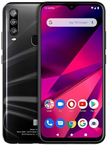BLU G9 Pro -6.3” Full HD Smartphone with Triple Main Camera, 128GB+4GB RAM -Black