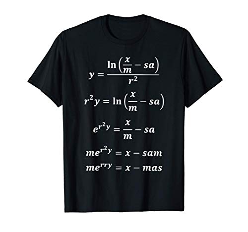 Merry christmas x-mas math equation funny teacher gifts maglietta