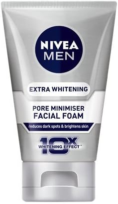Nivea For Men Extra Whitening Facial Foam 100g- whiten the skin 10x more effectively than Vitamin C