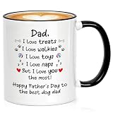 Cabtnca Dog Dad Gifts for Men, Dog Dad Fathers Day Gift, Dogs Dads Coffee Mug, Birthday Fathers Day Gift for Daddy, 11 Oz
