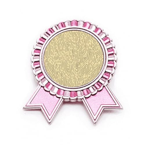 Broche empreinte digitale et écorce rose taille M en métal pour vos tenues de bureau