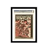 trlry Single CGC Graded Magazine Frame,Graded magazine sized comic Frame,Solid Wood,Black solid moulding,White Mat (White mat)