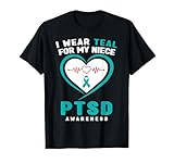 Me Pongo Verde Azulado para mi Sobrina Concientización sobre el TEPT Camiseta