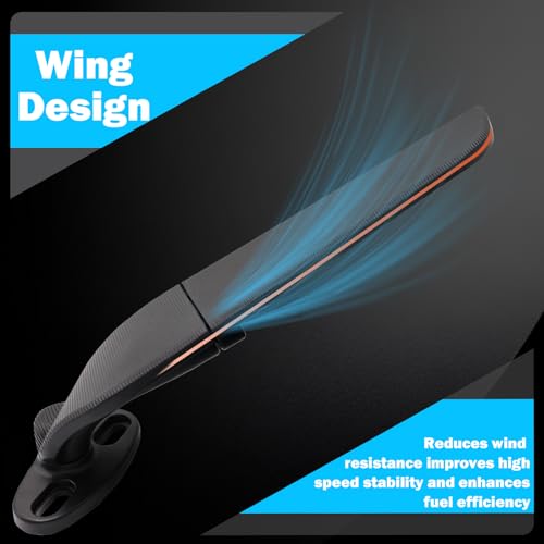 Image of Racing Motorcycle Rear View Mirrors, Large Size Wide Angle 360Rotating Stealth Mirrors Fit for Kawasaki Ninja 300 400 650 ZX6R Honda CBR300R CBR500R CBR600RR CBR1000RR Yamaha R15 R25 YZF600R