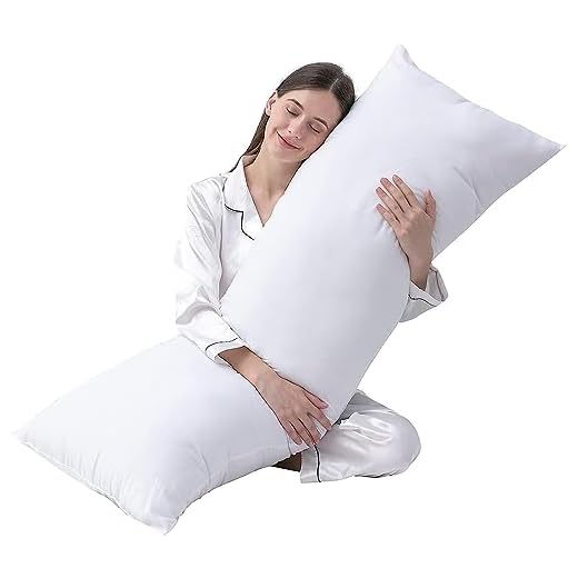 DOWNCOOL Large Body Pillow Insert- Breathable Full Body Pillow for Side Sleeper - Soft Long Bed Pillow for Adults - 20 x 54 inch