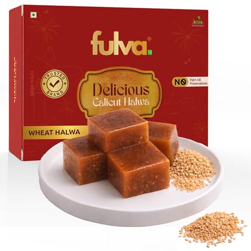Image of Fulva Wheat Halwa 200g, Authentic Kozhikoden Halwa, Traditional Kerala Sweet, Soft Chewy Indian Dessert, Healthy Wheat, Premium Kerala Mithai, Festival & Gifting Sweet