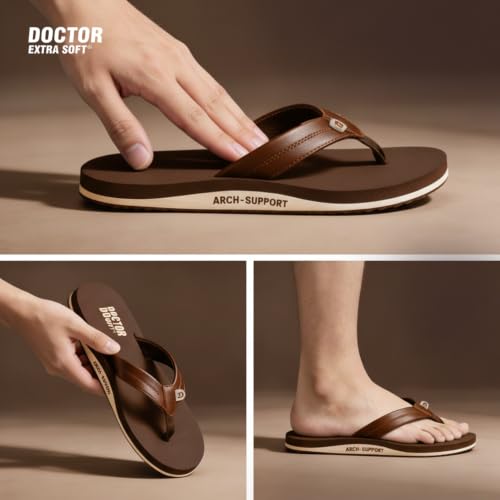 Image of DOCTOR EXTRA SOFT Thong Arch Support Ortho Slippers for Mens D-38