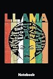 Black Woman Llama Afro Retro Cool Black History Month Gift Notebook: Gold Textured Notebook Journal Diary, Black History Month journal, Black Pride Melanin notebook Size 6x9 inches 110 Lined Pages