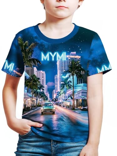 Image of Frogwill Boys Girls Shirts 3D Graphic T-Shirt Neon Clothes Short Sleeve Animal Print Tee 5-13 Years