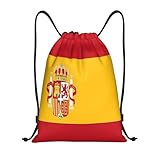 Bandera De España, Mediana Unisex Mochila Con Cordón Ligera Mochilas Deportiva Plegable Mochila De Cuerdas Para Fútbol Yoga Viaje Senderismo