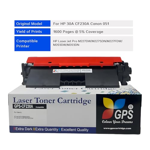 Image of GPS Colour Your Dreams 30A for HP CF230A Toner Cartridge Compatible HP LaserJet Pro M203,M203d,M203dn,M203dw,M227,M227sM227d,M227fdn,M227fdw,M227sdn MFP (with chip)
