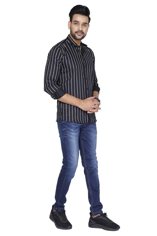 Image of Pure Cotton Solid Slim Fit Semi Casual Shirt for Men's & Boy's (Pack of 1)