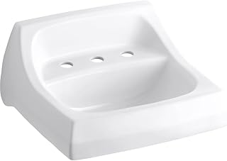 KOHLER K-2006-0 Kingston Wall-Mount Bathroom Sink, White