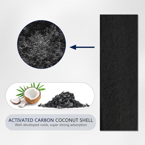 image for LUODAKA 10 PCS Ceiling Fan Filters for Blades, Strong Activated Coconu