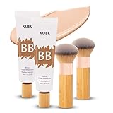 BB Blur 𝐓𝐢𝐧𝐭𝐞𝐝 Moisturizer SPF 30, BB 𝐓𝐢𝐧𝐭𝐞𝐝 Care Primer with Brush, BB Cream 𝐓𝐢𝐧𝐭𝐞𝐝 Moisturizer with SPF All-Day Wear, Full Coverage Light-Medium Skin - Long-Lasting Hydrating