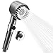 Produktbild Duschkopf, 3 Strahlarten Modi Hochdruck Duschkopf mit Massagekopf, Wassersparend Duschbrause mit Filter & Wasserstop, Handbrause Regendusche, Einstellbarer Brausekopf für Badezimmer & Spa, Grau