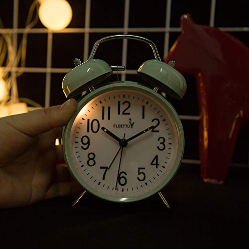 Floittuy F-19F1202 {Loud Alarm For Deep Sleepers) 4'' Twin Bell Alarm Clock thumb #3