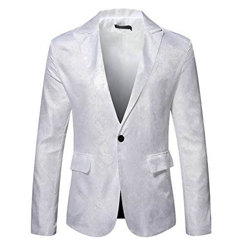 Luxo Masculino Paisley Smoking Blazer Um Botão Para Jantar De Colaboração Jaqueta De Terno De