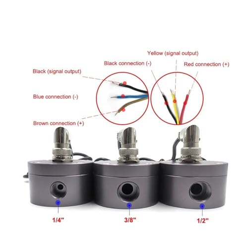 Caudalímetro de engranajes ovalados DN10 y sensor de flujo de aceite de aluminio CC 3.5-24V 4