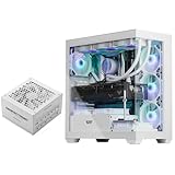 darkFlash DS900 ATX Full View Dual Tempered Glass PC Case + PMT850 Fully Modular ATX Power Supply(White)
