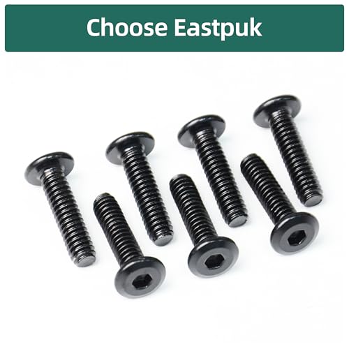EASTPUK 20Pcs M10-1.5 x 30mm Flat Head Socket Cap Screws Bolts 304 Stainless Steel Black Zinc Plated Furniture Bolts, Fully Threaded M10 Bolt with Hex Spanner by EASTPUK - Image 6