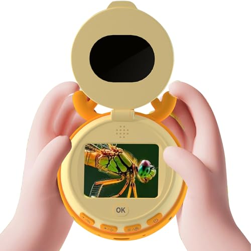 PUSOKEI Digital Microscope for Kids, 2.0 Inch Screen Portable Handheld Microscope Camera with 4X Zoom and 7 LED Lights, for Observation and Science Learning