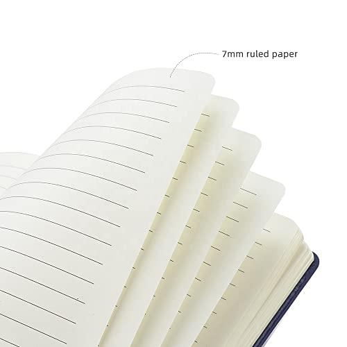 NA-1 Notebook A5, Lined Pages, Black Hardcover, Writing Pad - 192 Page, 3 Pieces