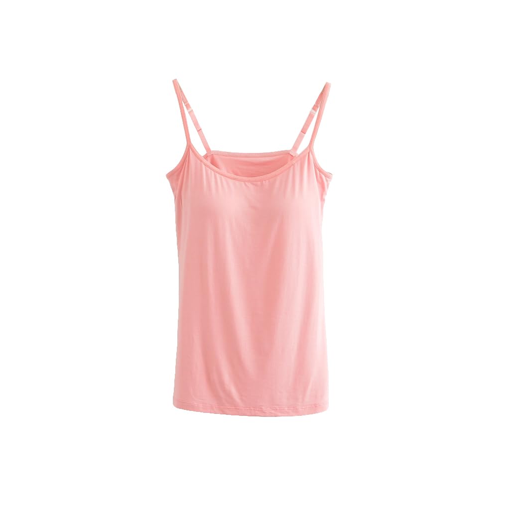 Top da donna Abito sportivo imbottito Gilet casual senza maniche Canotta da yoga senza anello in acciaio Accessorio per abbigliamento femminile rosa M