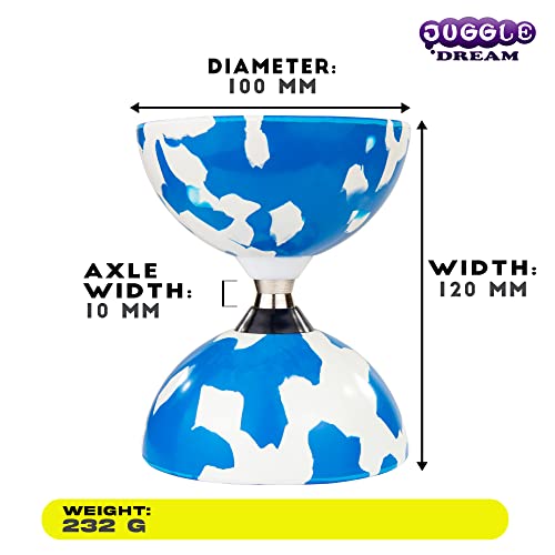 Juggle Dream Jester Diabolo Set, Bearing Axle Professional Diabolo with Aluminium Handsticks and Online Learning Video - Image 2