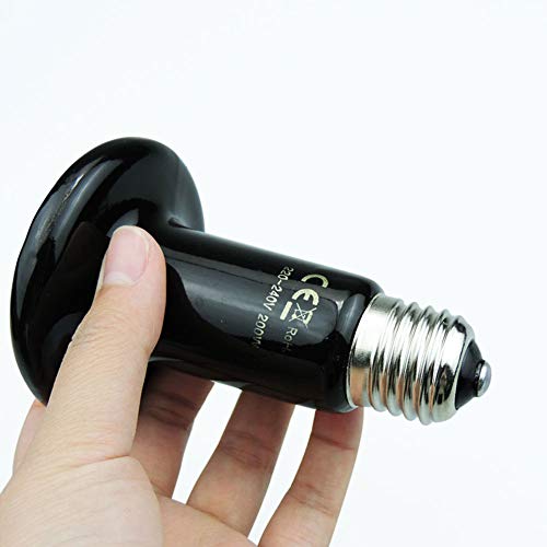 Lucky Farm 100W Reptile Heat Lamps Ceramic Heating Emitter Bulb for Lizards/Tortoise/Birds/Snake (100W) - Image 3