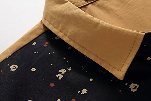 Mens Dress Shirts, Mens Shirts Casual Stylish, Button Up Shirt For Men Cotton Print Pocket Summer Short Sleeve Causal (Medium, Black) #TOP2